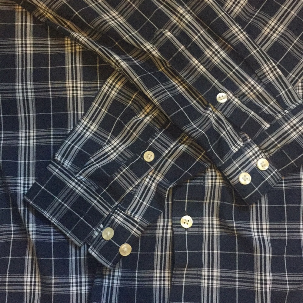 H&M  plaid navy blue Slim Fit